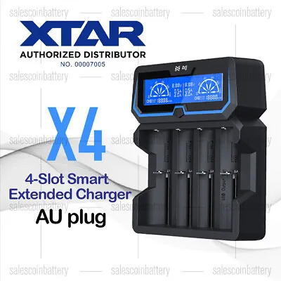 XTAR X4 Smart 4-Slot Fast Charger For 21700 RCR123A Dual Input > Newi4 D4 VC4 • $48.95